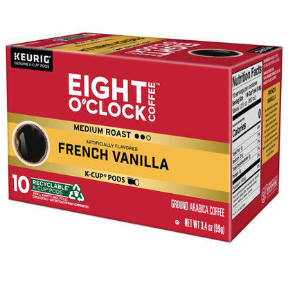 Eight O’Clock French Vanilla Medium Roast Coffee K-Cup Pods  DestGlow