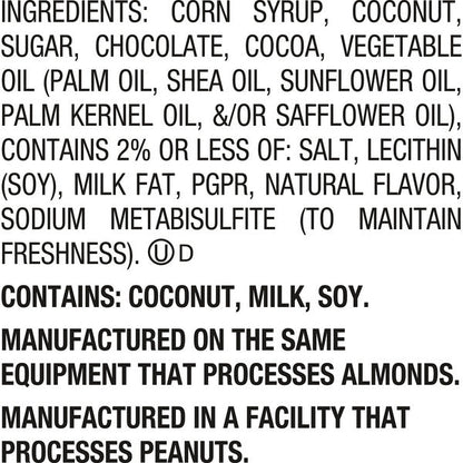 MOUNDS Dark Chocolate and Coconut Snack Size, Candy Bag, 11.3 oz