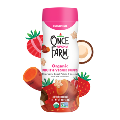 Once Upon a Farm Organic Baby Puffs Strawberry, Sweet Potato &amp; Coconut