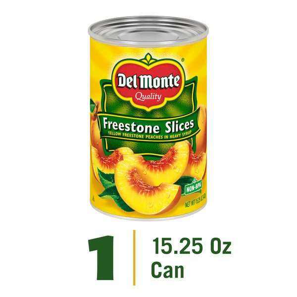 Del Monte Peaches, Freestone Slices, Yellow In Heavy Syrup  DestGlow