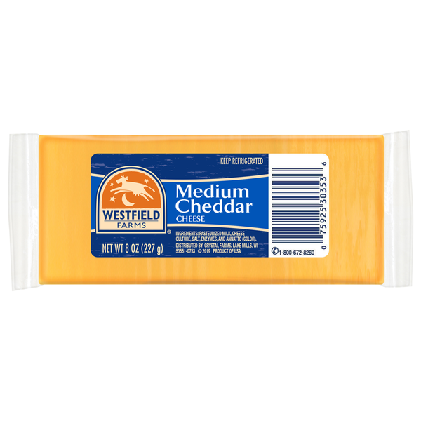Westfield Farms Cheese, Medium Cheddar  DestGlow