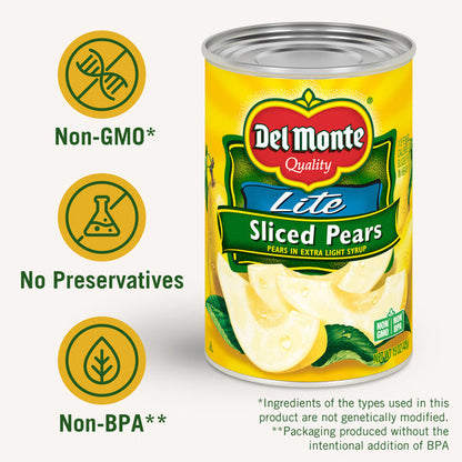 Del Monte Lite Sliced Pears  DestGlow