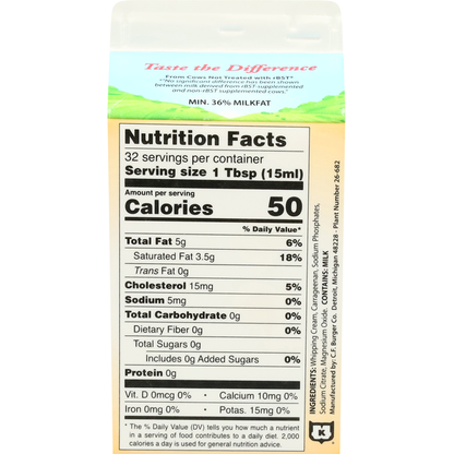 C.F. Burger Creamery Heavy Whipping Cream