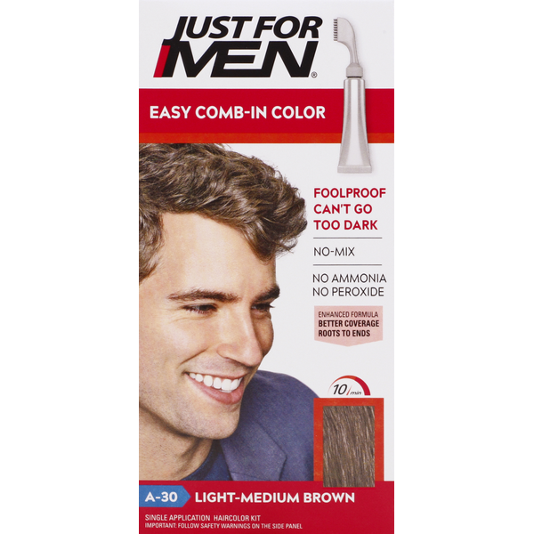 Just For Men Easy Comb-In Color, Light-Medium Brown A-30  DestGlow