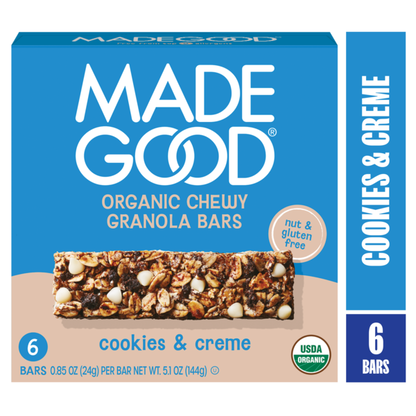 MadeGood Cookies &amp; Crème Granola Bars