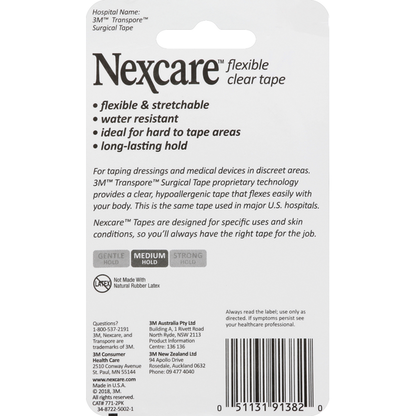 Nexcare Tape, Flexible, Clear, Value Pack