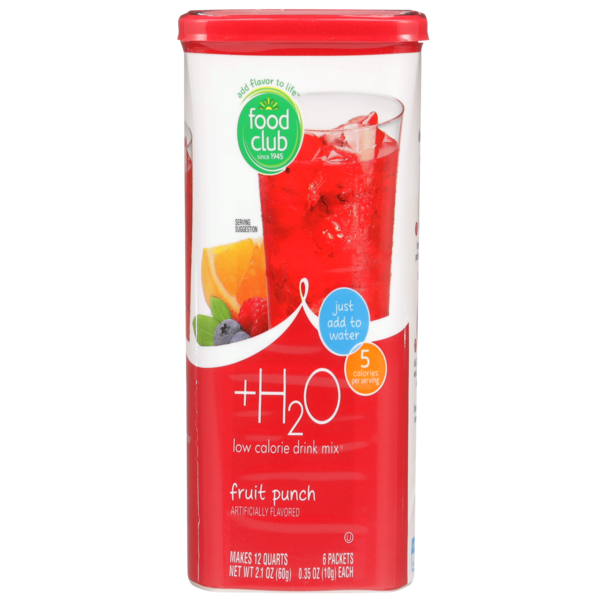 Food Club Sugar Free Fruit Punch Lemonade Drink Mix  DestGlow