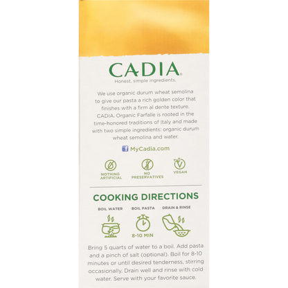 CADIA Farfalle, Organic