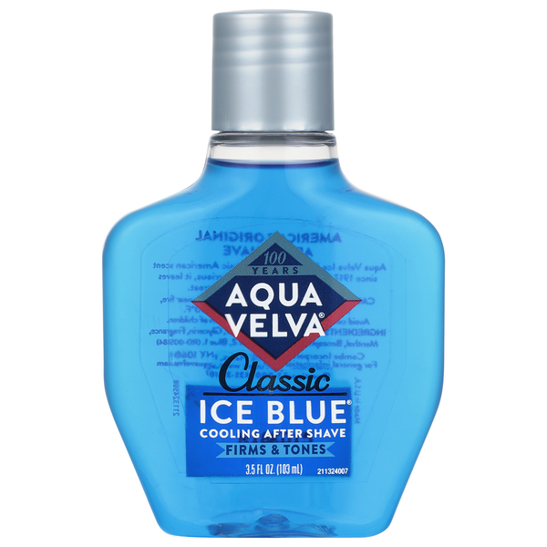 Aqua Velva After Shave, Cooling, Firms &amp; Tones, Classic Ice Blue  DestGlow