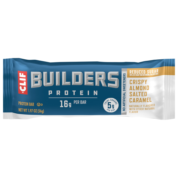 Builders Reduced Sugar Crispy Almond Salted Caramel Protein Bar  DestGlow