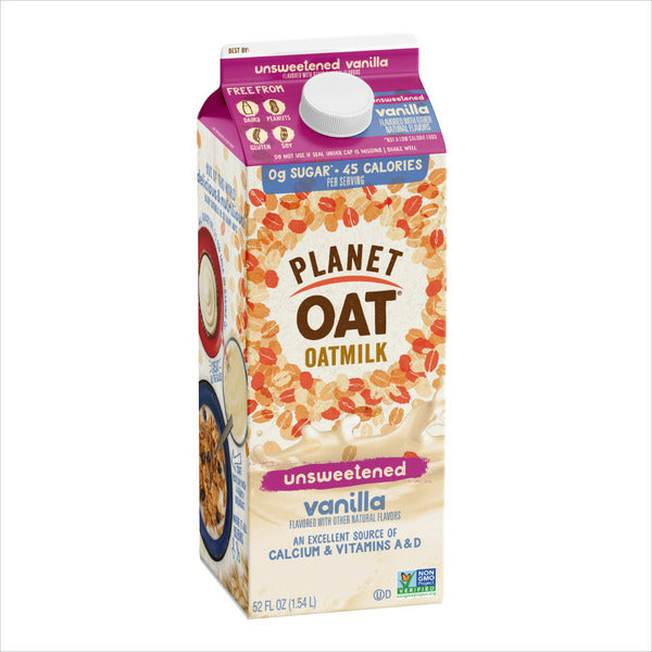 Planet Oat Unsweetened Vanilla Oatmilk  DestGlow