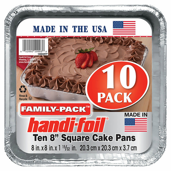 Handi-foil 8" Square Cake Pans  DestGlow