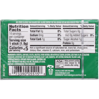 Trident Gum, Sugar Free, Spearmint  DestGlow
