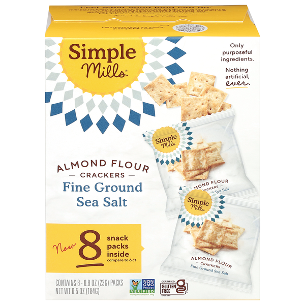Simple Mills  Crackers, Fine Ground Sea Salt, Almond Flour  DestGlow