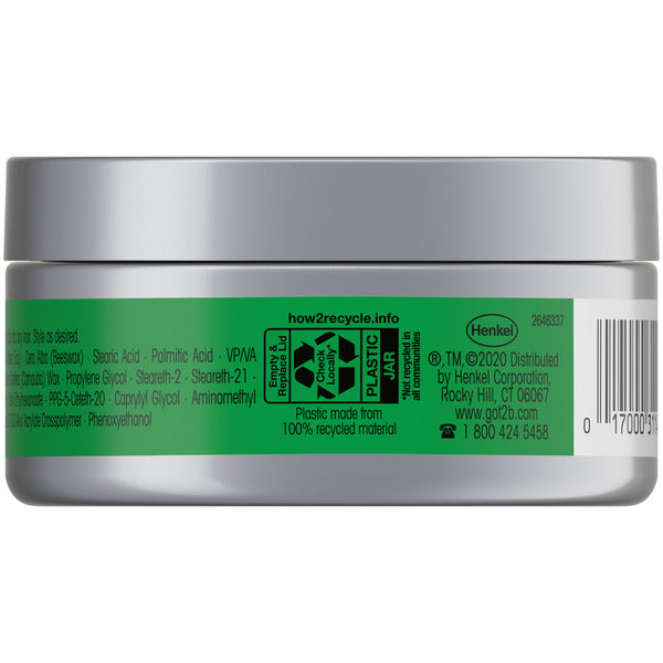 Schwarzkopf göt2b Daring Texturizing Clay, 2 Fl Oz, Matte Finish and High Hold Styling Hair Clay For Men and Women, Non-Greasy, Non-Sticky Hair Texturizer for Short to Medium Hair