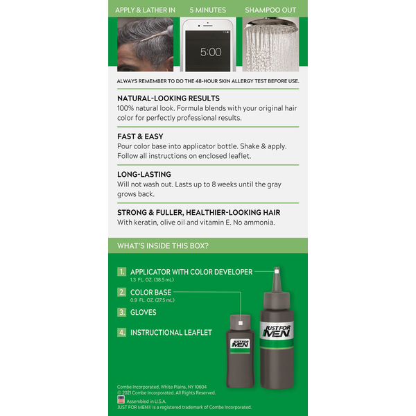 Just For Men Haircolor Kit, Shampoo-in Color, Light Brown H-25  DestGlow