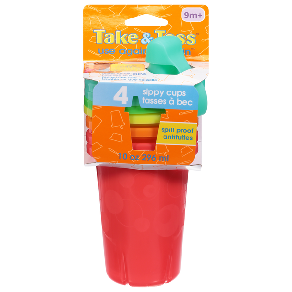 Take &amp; Toss Sippy Cups, Use Again and Again, 9 Months+  DestGlow