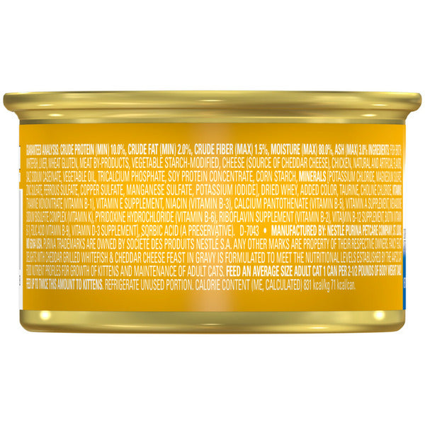Purina Fancy Feast Gravy Wet Cat Food, Delights Grilled Whitefish &amp; Cheddar Cheese Feast in Gravy