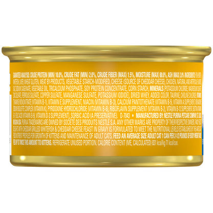 Purina Fancy Feast Gravy Wet Cat Food, Delights Grilled Whitefish &amp; Cheddar Cheese Feast in Gravy