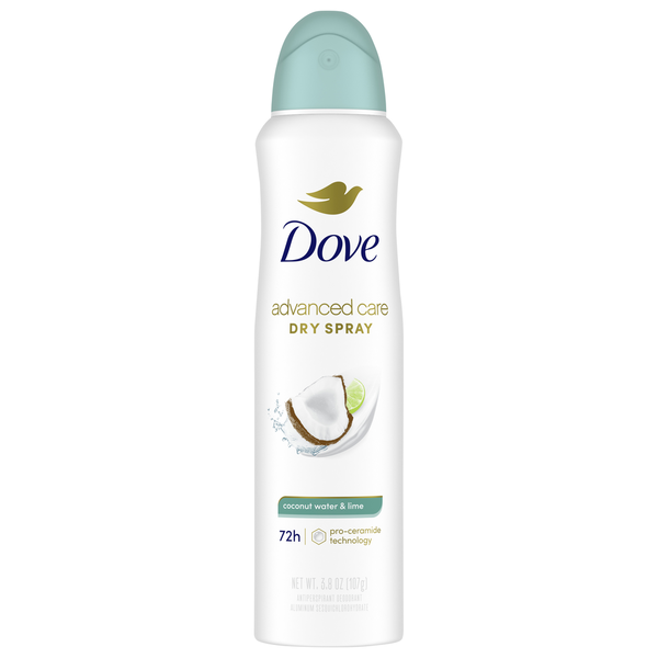 Dove Antiperspirant Deodorant, Advanced Care, Coconut Water &amp; Lime, Dry Spray  DestGlow