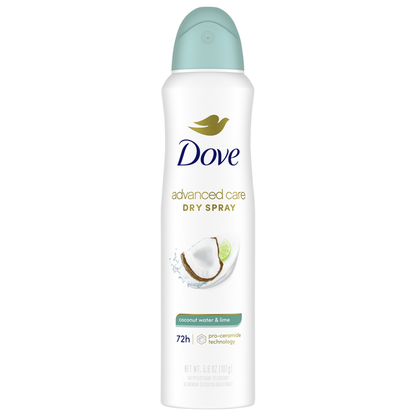 Dove Antiperspirant Deodorant, Advanced Care, Coconut Water &amp; Lime, Dry Spray
