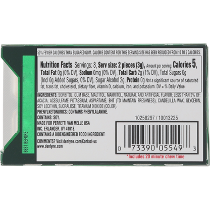 Dentyne Sugar Free Spearmint Gum  DestGlow