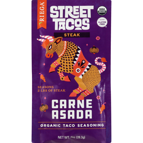 Riega Taco Seasoning, Organic, Carne Asada, Steak  DestGlow