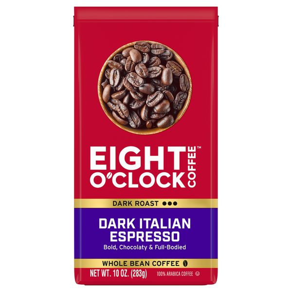 Eight O’Clock Whole Bean Dark Roast Dark Italian Espresso Coffee  DestGlow