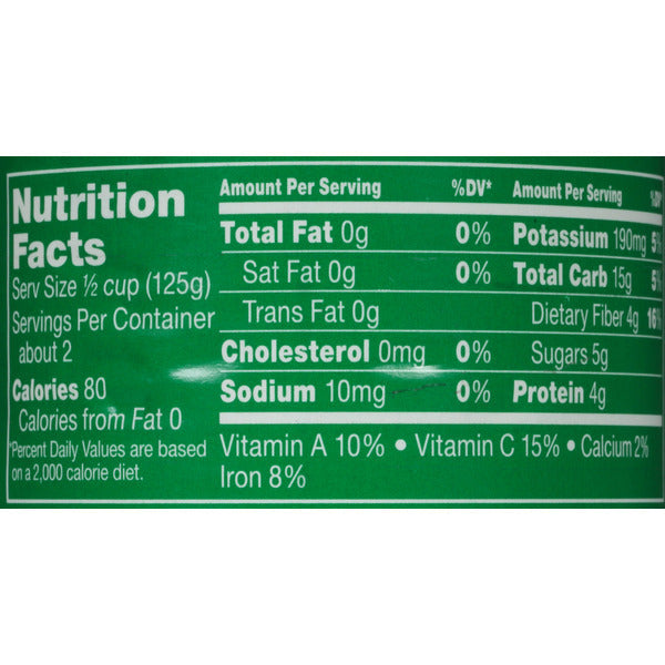Del Monte No Salt Added Sweet Peas  DestGlow