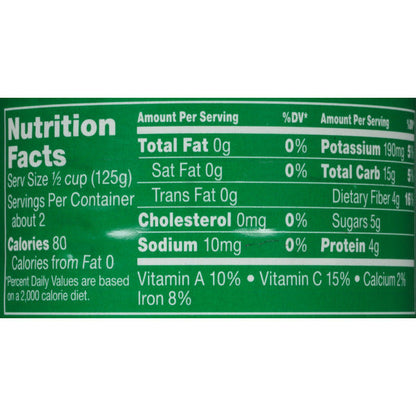 Del Monte No Salt Added Sweet Peas  DestGlow