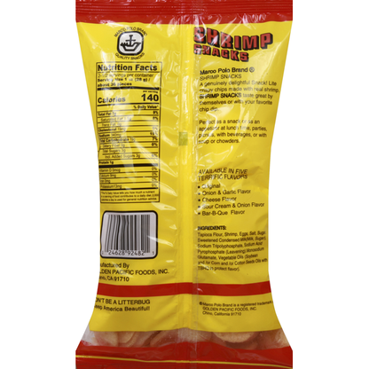 Marco Polo Shrimp Snacks, Original