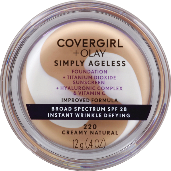 COVERGIRL Simply Ageless Instant Wrinkle Defying Foundation, Creamy Natural, Female Cosmetics