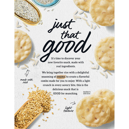 GOOD THINS Sesame Gluten Free Rice Snacks