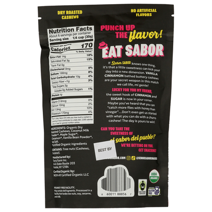 Senor Sabor Organic Fair Trade Churro Cashews