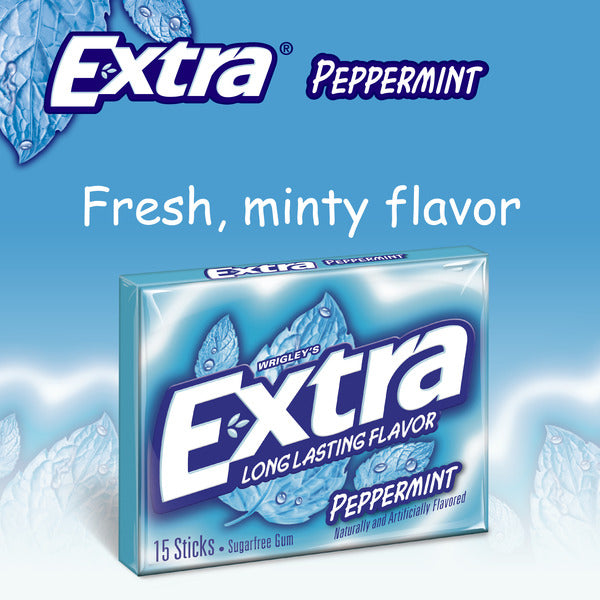 Extra Gum Peppermint Sugar Free Chewing Gum Stocking Stuffers Stick  DestGlow