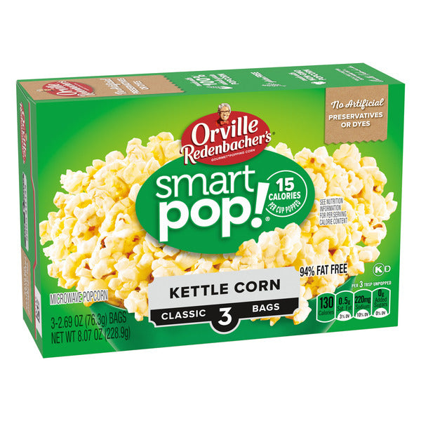 Orville Redenbacher Smart Pop! Kettle Corn Popcorn, Microwave Popcorn  DestGlow