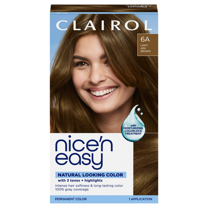 Nice’n Easy Light Ash Brown 6A Permanent Hair Color