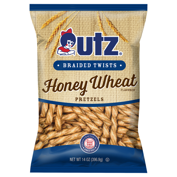 Utz Pretzels, Honey Wheat Flavored, Braided Twists  DestGlow