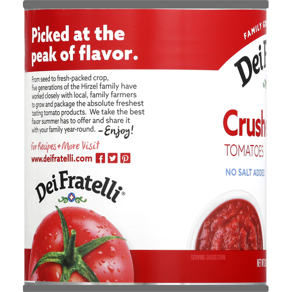 Dei Fratelli Tomatoes, No Salt Added, Crushed  DestGlow