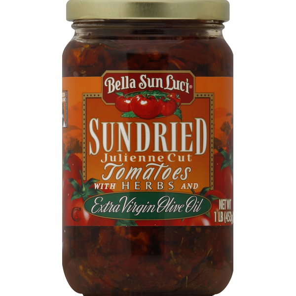 Bella Sun Luci Tomatoes, Sundried, with Herbs and Extra Virgin Olive Oil, Julienne Cut  DestGlow