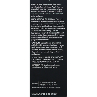 ASTROGLIDE Personal Lubricant, Premium Silicone