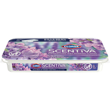 Clorox Scentiva Disinfecting Wet Mopping Cloths, Lavender and Jasmine