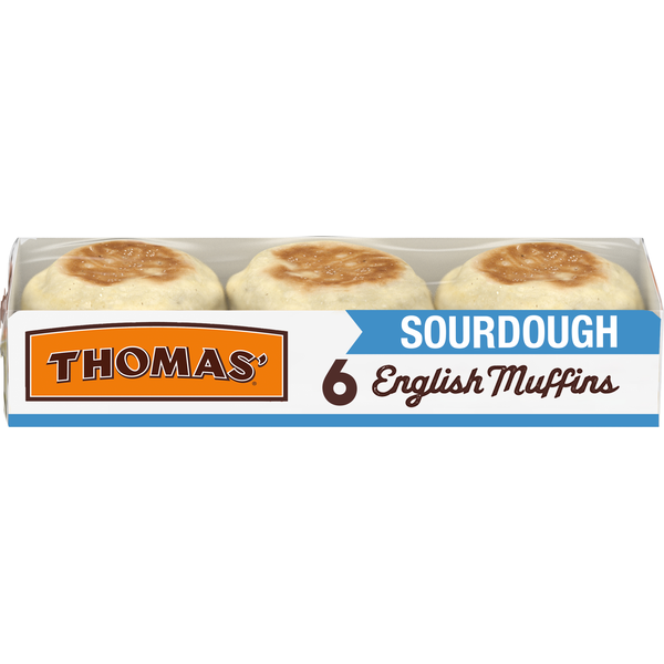 Thomas’ 6 ct, Sourdough, English Muffins, English Muffins, 12 oz