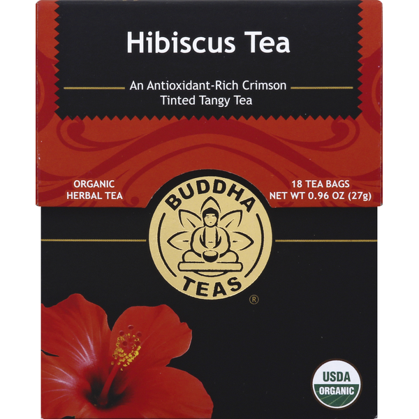 Buddha Teas Herbal Tea, Organic, Hibiscus Tea, Tea Bags  DestGlow