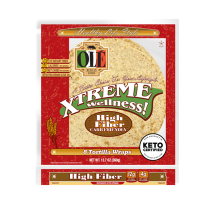 Ole Xtreme Wellness High Fiber Flour Tortillas, Keto Certified