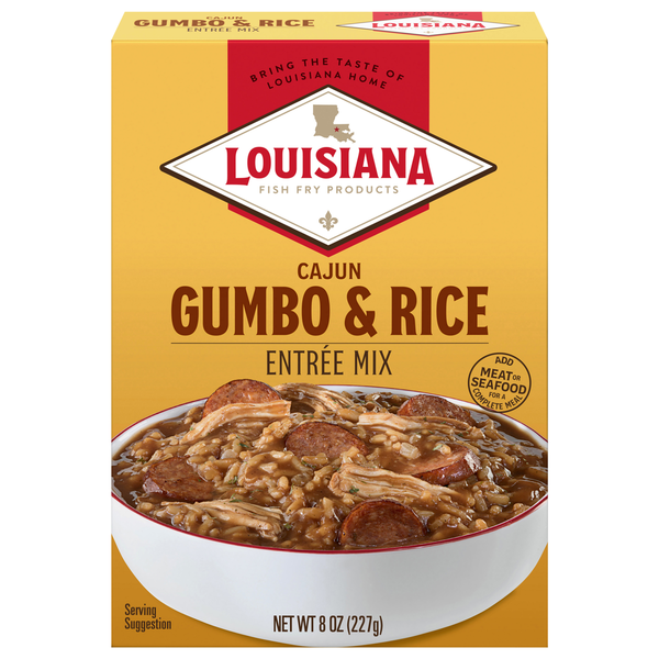 Louisiana Fish Fry Products Entree Mix, Gumbo &amp; Rice, Cajun  DestGlow