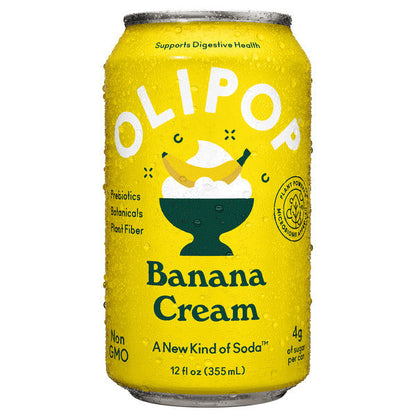 OLIPOP Prebiotic Soda, Banana Cream