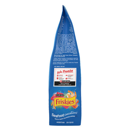 Purina Friskies Dry Cat Food Seafood Sensations With Salmon, Tuna, and Shrimp Flavors