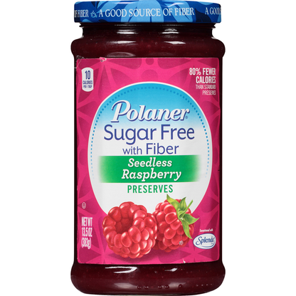 Polaner Preserves, Sugar Free with Fiber, Seedless Raspberry