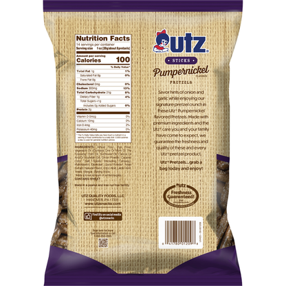 Utz Pretzels, Pumpernickel, Sticks
